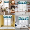 thumbnail image 5 of Leaf Valance Curtain Watercolor Summer Tropical Blue Green Leaves Window Valances Rod Pocket Short Curtains Window Treatments for Kitchen Bedroom Bathroom Laundry 60" x 18", 5 of 9
