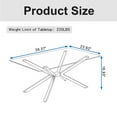 thumbnail image 5 of OUFAN 39.37" Rectangular Clear Tempered Glass Coffee Table, Stylish Design Black Metal Legs, Modern&Simple Center Table for Living Room,Transparent, 5 of 8