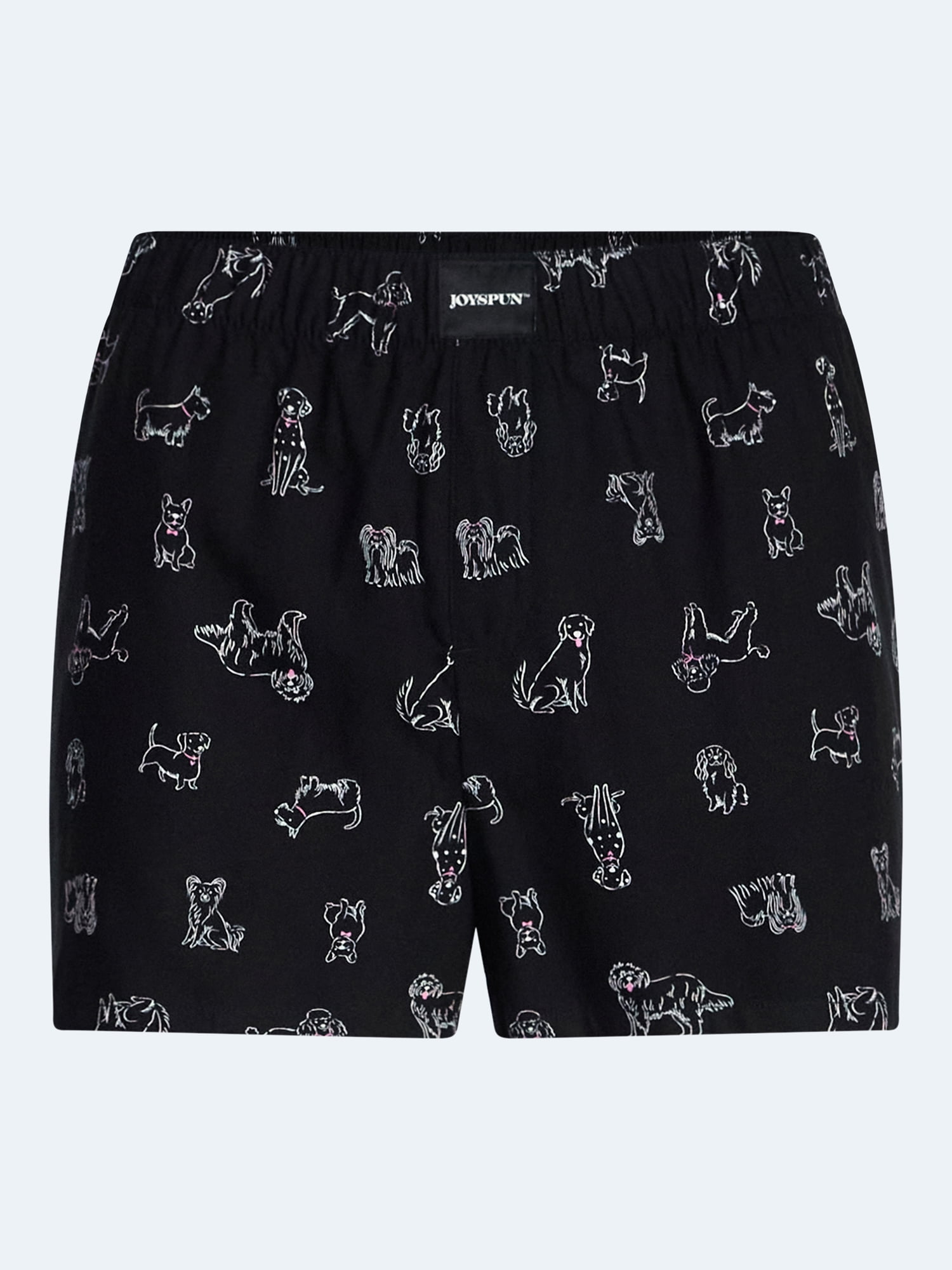 Joyspun Women's Woven Pajama Boxer Shorts, 3'' Inseam, Sizes XS-2X
