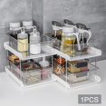 thumbnail image 4 of Estante de almacenamiento de cocina tipo cajón, bandeja de baño transparente antideslizante, estantes para artículos diversos cosméticos, organizador Sunnimix debajo del fregadero organizador, 4 of 7