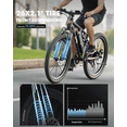 thumbnail image 4 of Qlife Racer Ultra Electric Bike for Adults Mountain Lightweight Ebike with 350W Max 28MPH Brushless Motor, 26"Step Over E-MTB, 48V 7.8Ah Removable Battery e-Bike(Black) with Fender&Rear Rack, 4 of 7