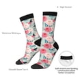 thumbnail image 2 of Yiaed Roses and Butterflies Print Great elasticity Crew Socks Sports socks for Men and Women, 2 of 5