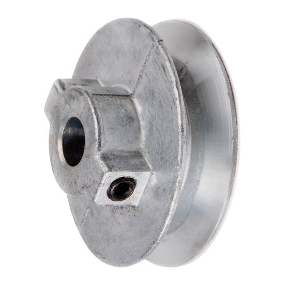 Polea Chicago fundida a presión con ranura en V única, 5 cm de profundidad x 1,9 cm de profundidad,