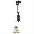 thumbnail image 2 of Elk Lighting Tiffany pulldown 1 Light Pendant in Tiffany Bronze and Beige, 2 of 2