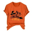 thumbnail image 4 of DondPO Women's T-Shirts Women's "Yes I Can Drive A Stick!" Printed T Shirt Shirts for Women Womens tops Orange S, 4 of 4