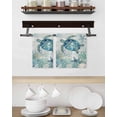 thumbnail image 3 of Underwater Turtle Kitchen Dish Towels for Drying Dishes Set of 2, Coastal Coral Starfish Summer Ocean Reefs Waffle Weave Microfiber Hand Tea Bathroom Towels Quick Dry & Absorbent Towel 15.7x23.6, 3 of 7