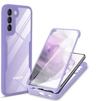 for Samsung Galaxy S23 6.1" 2023 Case with Built-in Screen Protector & Anti-fall Bumper [360° Full Protection] [Wireless Charging] Double-sided Shockproof Ultra-clear Cover, Purple