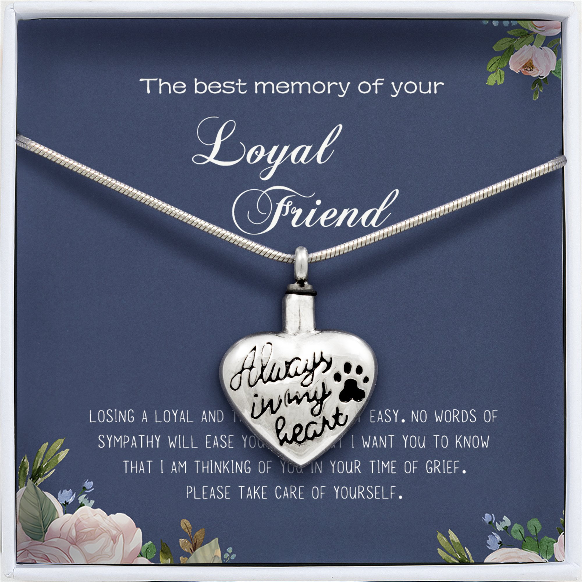 Loss of Loved One Memorial Jewelry Tadblu Clear Memorial Pendant Loss of Pet Cremation Jewelry Sympathy Gift Cremation Pendant