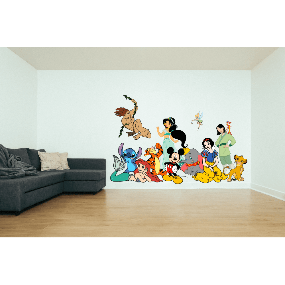 Disney Characters Princess Cartoon Show Decors Wall Sticker Art Design Decal for Girls Boys Kids