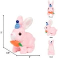thumbnail image 5 of Bunny Easter Plush Toy, Jumping Spotted Rabbit Talking Hopping Ears Nose Moving Educational Plush Toy Singing Shaking Glowing Interactive Toy Sleeping Dolls, Soothing Easter Toys Electric for Kids, 5 of 14
