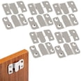 thumbnail image 2 of Under 10 Faucets 10 PCS Stainless Steel Hooks Flush Hidden Brackets Stainless Steel Z Clamp Bracket Hooks Mountain Clips for Picture Display Art Gallery, 2 of 9