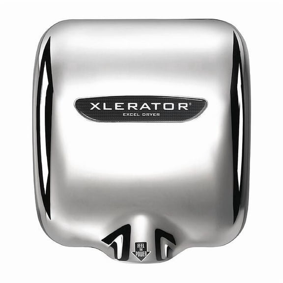 Automatic Hand Dryer, 8 sec Dry, 68 to 77, 110 to 120V AC, Silver, Chrome Plated