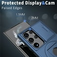 thumbnail image 5 of for Samsung Galaxy S23 Ultra Case with Kickstand Sliding Camera Cover, Military Grade Shockproof Portective Compatible with MagSafe Wireless Charger Slim Case Cover for Samsung Galaxy S23 Ultra, Blue, 5 of 6
