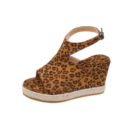 

Heels for Women Summer Ladies Women Thick Soled Shoes Fish Mouth Casual Sandals