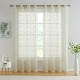 thumbnail image 4 of THD Jayce Floral Decorative Semi Sheer Grommet Window Treatment Curtain Drapery Panels - Pair, 4 of 21
