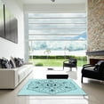 thumbnail image 7 of Ahgly Company Machine Washable Indoor Rectangle Transitional Electric Blue Area Rugs, 4' x 6', 7 of 7