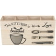 thumbnail image 3 of Raindrops  Organization Cutlery Box Countertop Utensil Holder Compartment, 3 of 8