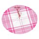 thumbnail image 1 of Falda para árbol de Navidad escocesa a cuadros escoceses en rosa y blanco, suave y divertida, decoración navideña de granja con cuello para árbol de Navidad de 48", 1 of 4