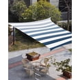 thumbnail image 3 of Sun Shade Sail 12x16Ft Blue Stripe Gradient Uv Block Sunshade Canopy Outdoor Shade Cover Rectangle Shade Cloth For Patio Garden Yard Deck Pergola, 3 of 6