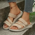 thumbnail image 4 of Wowcloth Women's Wedge Heel Sandals – Comfortable Strap Slip-On with Soft Sole & Wide Width for Fashionable Casual Wear in Spring and Summer, 4 of 9