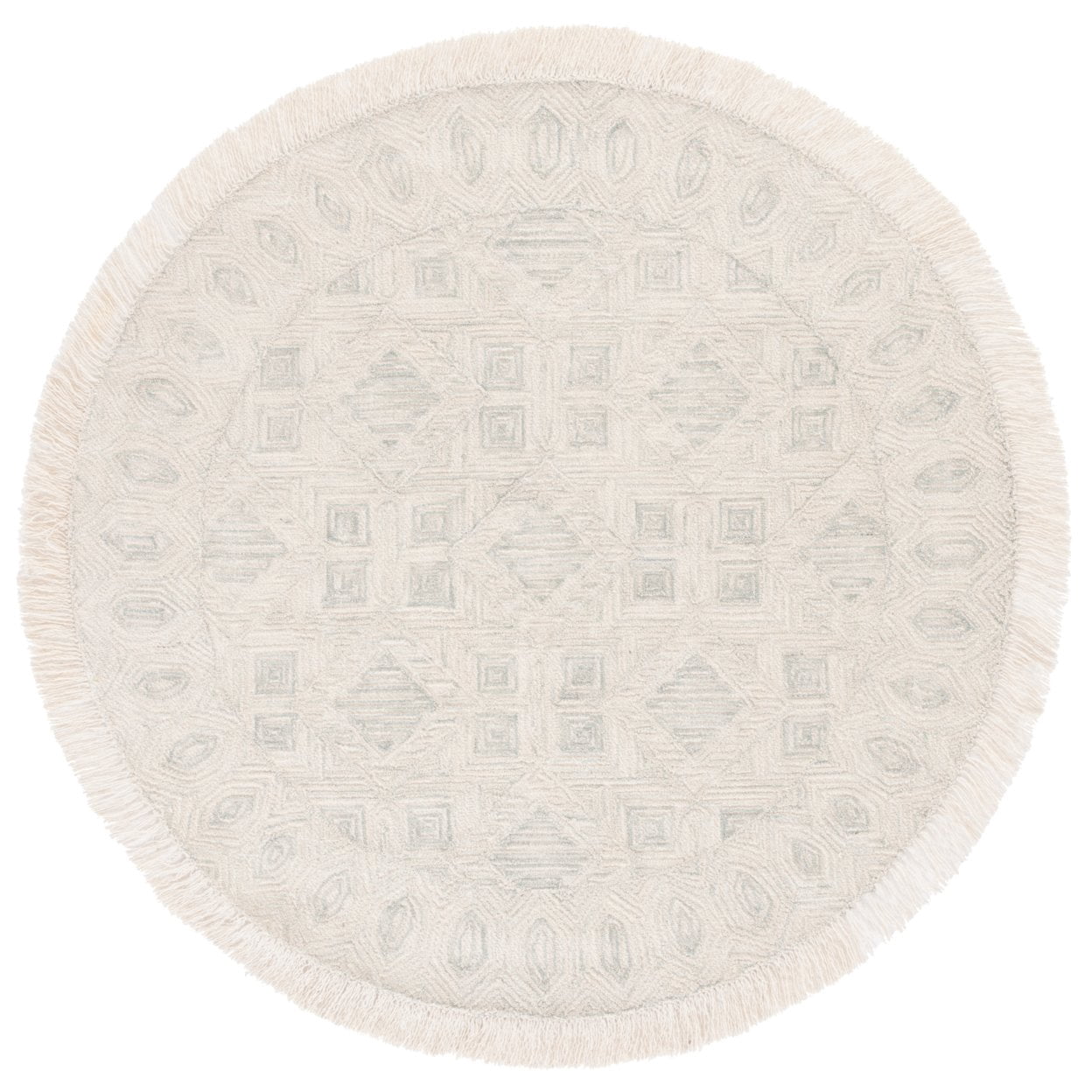 SAFAVIEH Ikat Maiara Geometric Area Rug, Ivory/Grey, 8' x 10'