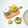 thumbnail image 3 of Pot à Épices Récipient de Stockage de Cuisine Style Fruits Créatif Vert Blanc Jaune Bouteille de Condiments, 3 of 12