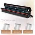 thumbnail image 2 of Vacuum Sealer Machine, Automatic Vacuum Air Sealer Machine for Food Preservation with 15 Sealing Bags, Black, 2 of 6