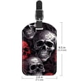 thumbnail image 6 of Square 2Pack PU Leather Skull Cruise Luggage Tag with Privacy Cover and Name ID Tag for Travel Handbags Backpacks Luggage Tags, 6 of 6