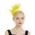 thumbnail image 2 of Tocados para mujer, diadema de plumas, tocado de Kentucky, sombrero Derby de Gatsby para cóctel, boda, fiesta de té, 2 of 3