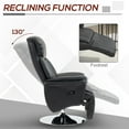 thumbnail image 4 of HOMCOM Adjustable Swivel Recliner Chair with Padded Arms, Black, 4 of 10