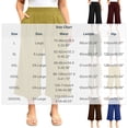thumbnail image 3 of Khunlpohl Womens Capri Pants Plus Size Wide Legs Palazzo Elastic High Waist Pant Casual Baggy Plain Capris Trousers with Pockets, 3 of 7
