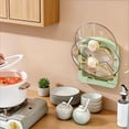 thumbnail image 6 of Wodellrrea Punch-Free Wall Hanging Pot Lid Rack, Durable Plastic Kitchen Storage Holder for Cutting Board, Mint Green Space-Saving Organizer, 6 of 6
