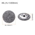 thumbnail image 2 of Uxcell 20pcs 40L Fabric Cloth Covered Button 25mm Round Holes Metal Shank Sewing Buttons for Dress Blouses Grey, 2 of 5