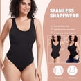 thumbnail image 5 of Qric Backless 2 Pack Bodysuit Slimming Shapewear for Women Tummy Control Overbust Body Shaper Black XL, 5 of 8