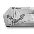 thumbnail image 2 of Anchor Soft Flannel Fleece Blanket, Anchor Shape Flower Floral Ornamental Silhouette Vacation Old Times Happiness Print, Cozy Plush for Indoor and Outdoor Use, 50" x 60", Black White, by Ambesonne, 2 of 5