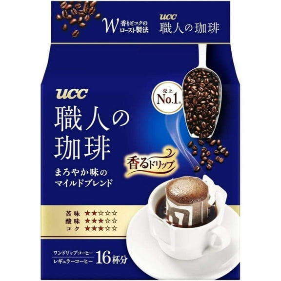 UCC Craftsman's Coffee Drip Coffee - Mild Blend (16 Servings × 3 Packs JAPAN - Tokyo Sakura Mall