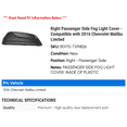 thumbnail image 2 of Right Passenger Side Fog Light Cover - Compatible with 2016 Chevy Malibu Limited, 2 of 2