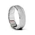 thumbnail image 2 of Mens 14K White Gold 7mm Textured Comfort Wedding Band, 2 of 2