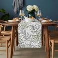 thumbnail image 2 of Sage Green Leaves Table Runner - 48 Inch Long, Kitchen Dining Table Runner Dresser Scarves, Abstract Modern Geometric Lines Simple Art Farmhouse Decor for Coffee Tables Wedding Party Banquet, 2 of 8