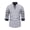 Gray, variant on Mens Casual Versatile Fashion Solid Color Long Sleeve Top Office Chic Comfort Blouse Dark Blue M