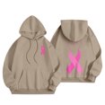 thumbnail image 5 of Women Crew Neck Pullover Oversized Hoodies for Women Women's Hoodless Sweatshirt with Cancer Awareness Month Print for Casual Daily Wear S, 5 of 7
