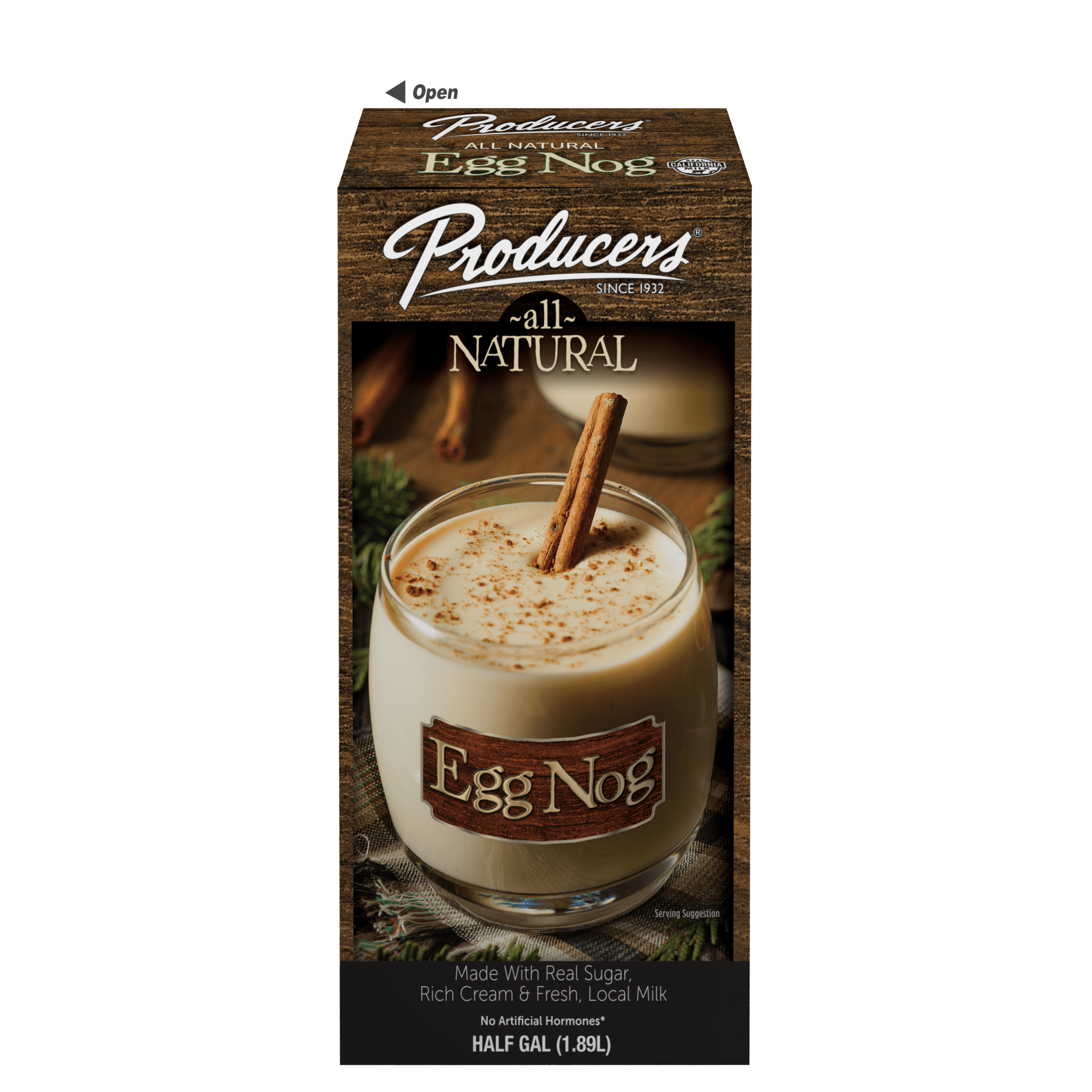 Producers Eggnog , Half Gallon
