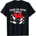 thumbnail image 1 of Playera de Cumpleaños 14 Años para Amante del Boliche - 100% Algodón, 1 of 7