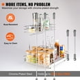 thumbnail image 4 of KFFKFF 12x17 inch Drawer Basket 2-Tier Wire Pull Out Cabinet Under Sink Organizer, 4 of 9
