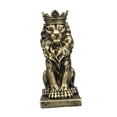 thumbnail image 1 of simhoa Lion with Crown Figurine Tabletop Ornament Handicraft Decorative Desk Collection Bronze Color, 1 of 8