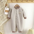 thumbnail image 2 of 6-9 Months Newborn Baby Boys And Girls Bodysuits Cute Print Long Sleeved Warm Bodysuits, 2 of 4