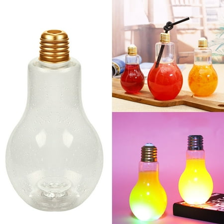 

Clearance! Kihbxv Coffee Cups Bulbs Cup Bulb Led Glowing Light Cute Milk Water Juice Bottle Brief Leak Proof Kitchen Dining Bar 300Ml