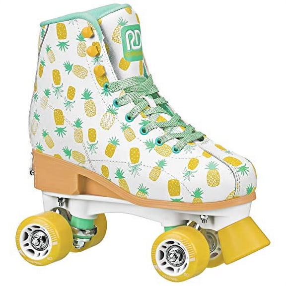 Open Box Roller Derby Women's Adjustable Roller Skates, White, 4.84 in