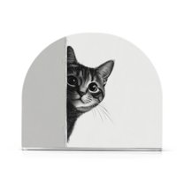 Yayeee Napkin Holder for Table Set of 2 Kitchen Paper Tissue Organization, Black Cute Cat