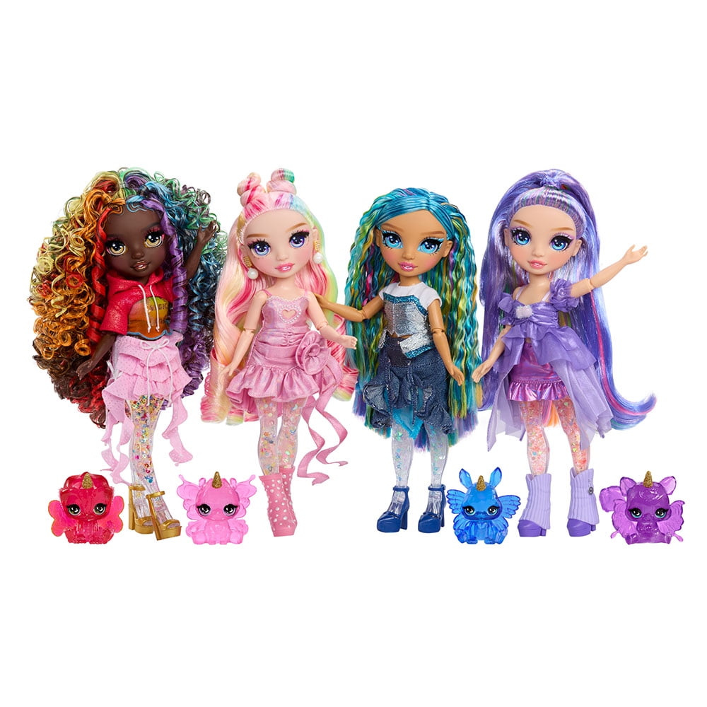 Rainbow High Rainbow Shimmers with Slime – Violet, Purple 11” Fashion Doll, Create a Rainbow Doll, Slime Kit, Pet Squirrel, Kids Gift 4+, RAINBOW SLIME